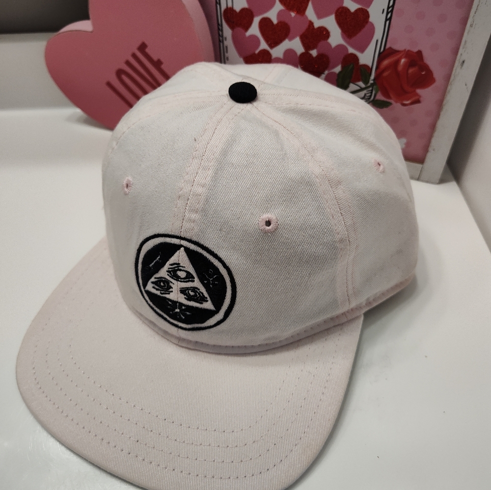 🩷NWT Welcome Skate Talisman Uncon Snap Baby Pink Adjustable Back Ball Cap, OSFM - Picture 7 of 14